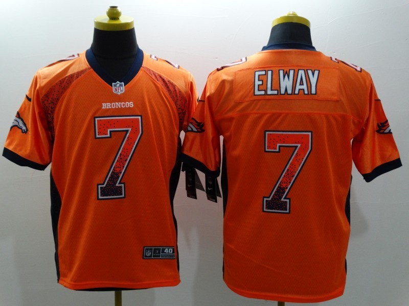 Men's Denver Broncos John Elway #7 Orange Jersey